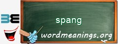 WordMeaning blackboard for spang